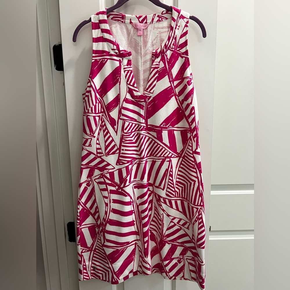 Lilly Pulitzer Pink “Yacht Sea” cotton dress Size Medium
